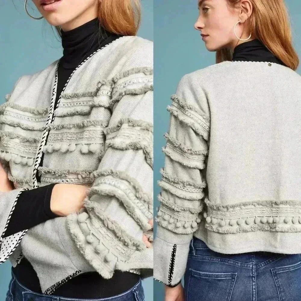 Anthropologie Harlyn Annapolis Pommed Jacket Size Medium NWOT $138